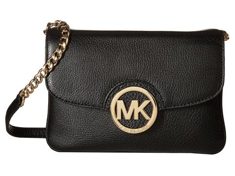 michael kors fulton flap gusset crossbody black|Michael Kors Signature Small Fulton Flap Gusset Crossbody.